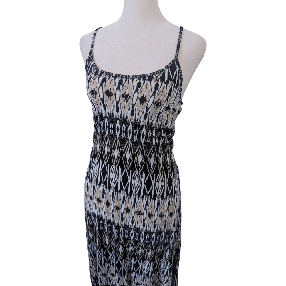 Lascana Black and Cream Crossed Strap Maxi Dress Size 6 - Picture 6 of 7